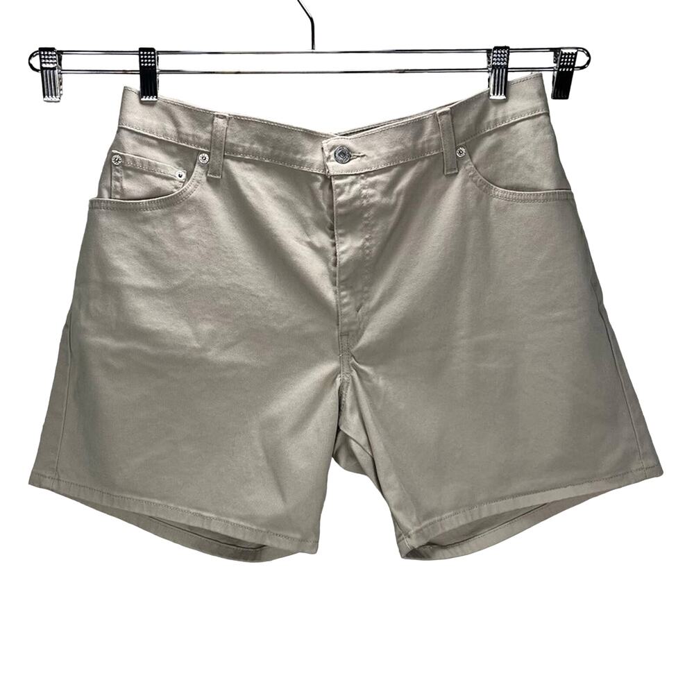 LEVI'S | Misses Straight Leg Jean Shorts Classic Stretch Khaki 16‎ Misses